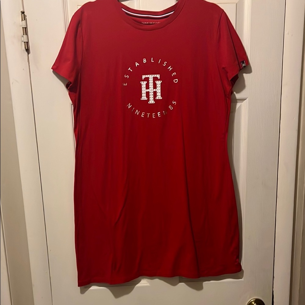 Tommy Hilfiger Red Midi Dress